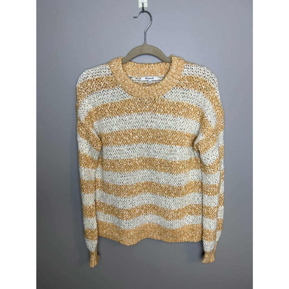 Madewell Baez Pullover Sweater in Stripe Size xxs - Picture 9 of 10